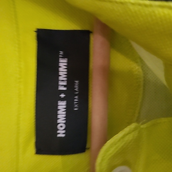 home + Femme Made on EarthPolo Blue Yellow Mens size XL New - Picture 2 of 4